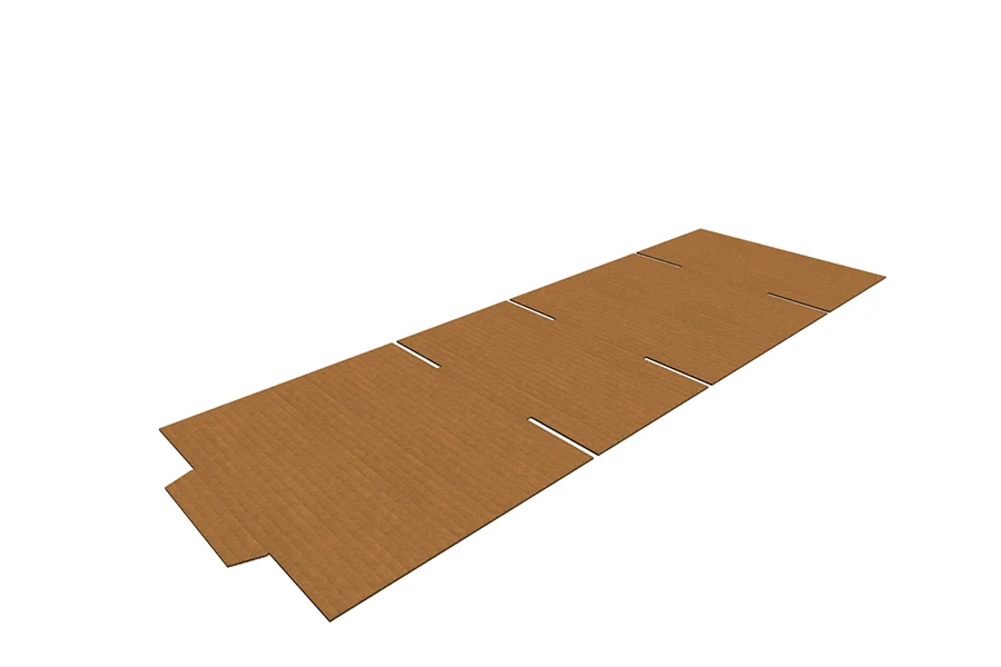 This is the standard and most widely used box style, known for its efficiency across various applications. It features flaps of equal length, with the two outer flaps (typically the longer sides) measuring half the box’s width, allowing them to meet perfectly at the center when closed.